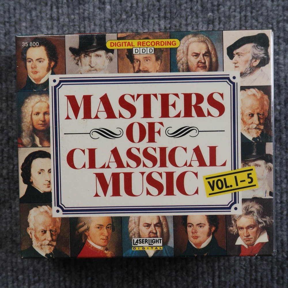 Masters of Classical Music CD Box Set Vol 1-5 Laserlight Mozart Bach Beethoven